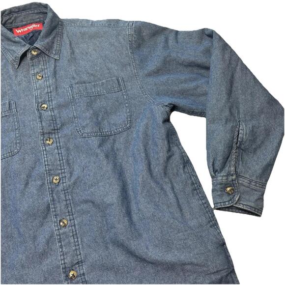 Vintage Wrangler Denim Jacket Men’s Sz Med Quilted Lining See Pictures - Picture 8 of 14